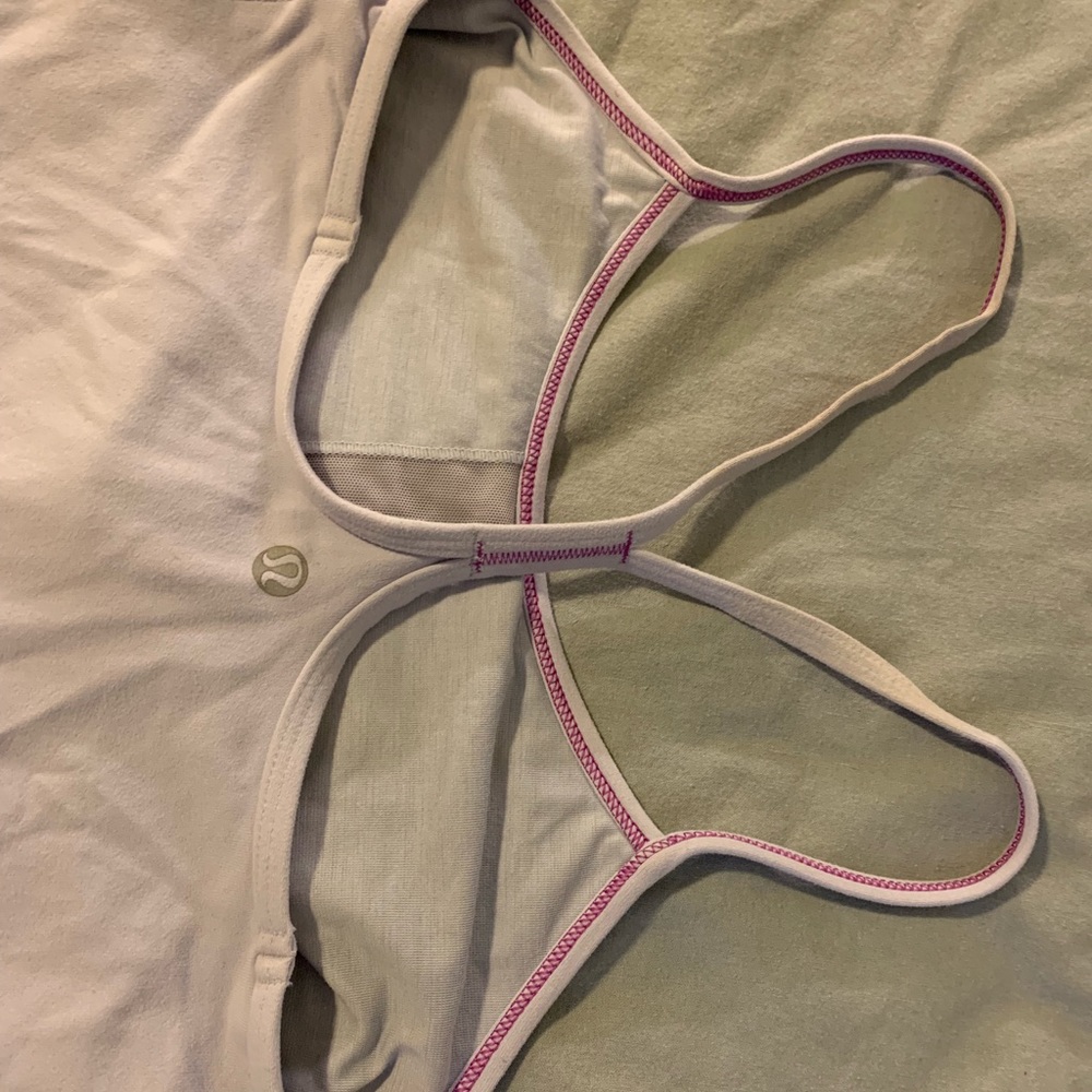Lavender lululemon tank top with light lining